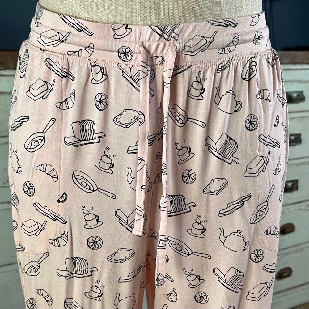 AQS Cooking Breakfast Light Pink Pajama Set PJS XXL - Picture 6 of 11